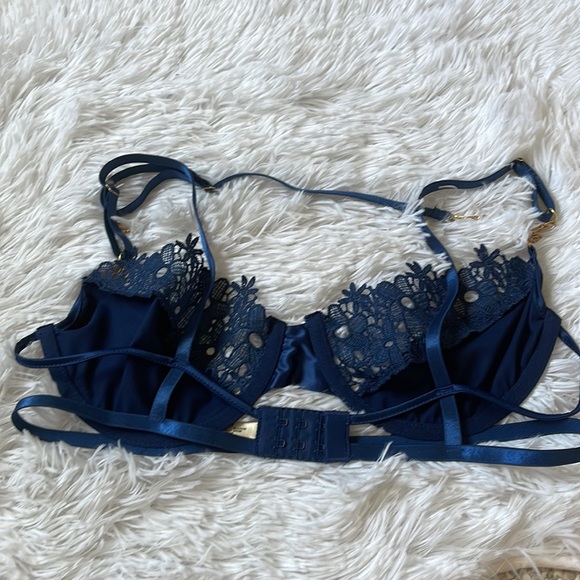 Roma Confidential Embroidered Lace and Satin Bra - Picture 7 of 7